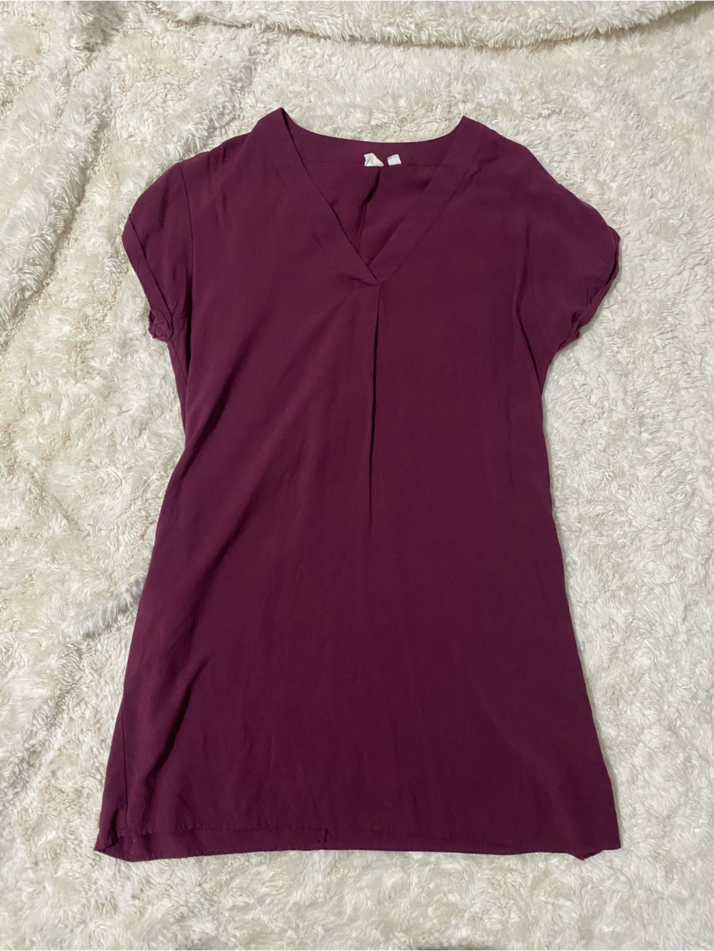 GAP Plum V-Neck Short Sleeve Tunic